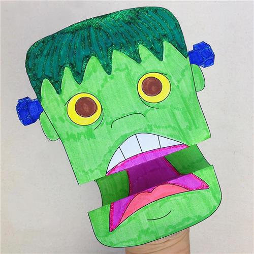 Halloween Paper Hand Puppets