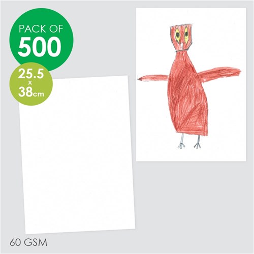 Litho Paper - 255 x 380mm - 60gsm - Pack of 500