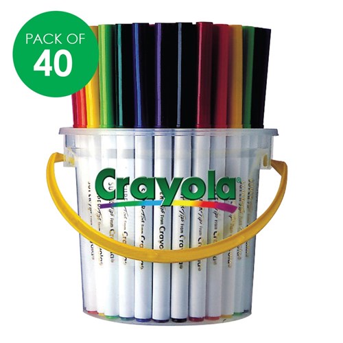 Crayola Super Tips Washable Markers Deskpack - Pack of 40
