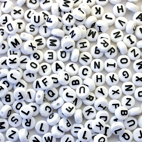 Alphabet Pony Beads - 150g Tub