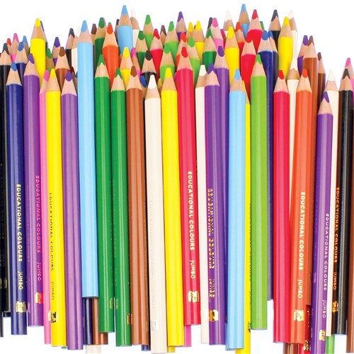EC Jumbo Triangular Coloured Pencils Classpack - Pack of 120