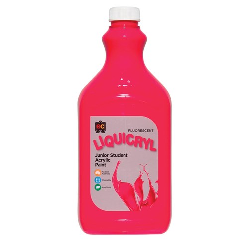 EC Liquicryl Fluorescent Junior Student Acrylic Paint - Pink - 2L