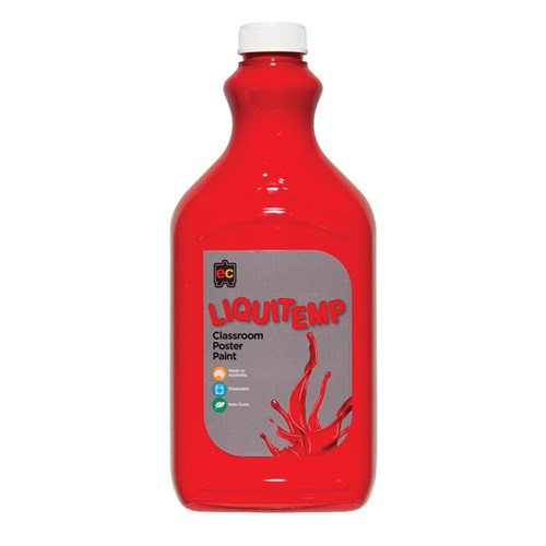 EC Liquitemp Classroom Poster Paint - Red - 2L