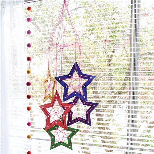 Cardboard Weaving Stars - White - Pack of 20