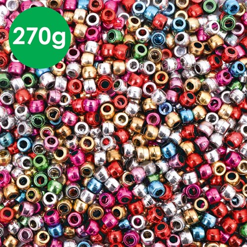 Metallic Beads - 270g Tub