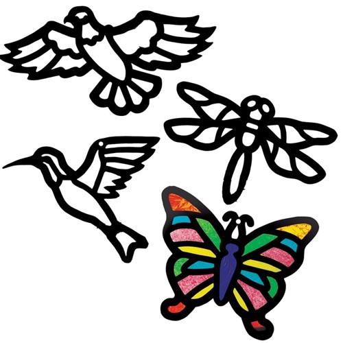 Cardboard Stained Glass Frames - Pack of 24