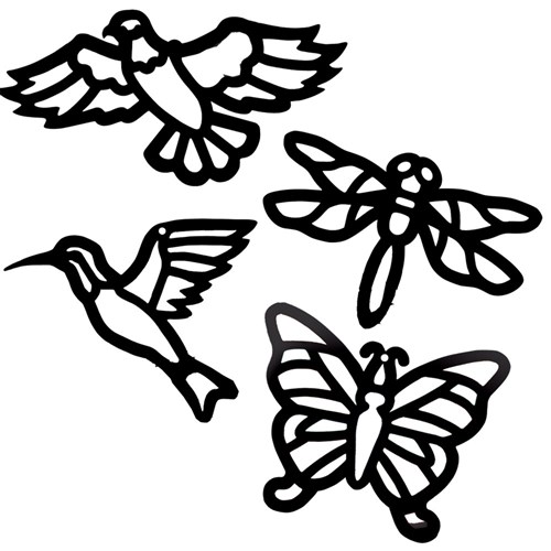 Cardboard Stained Glass Frames - Pack of 24