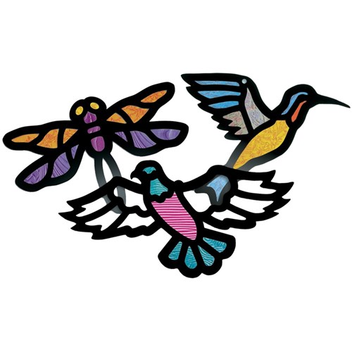 Cardboard Stained Glass Frames - Pack of 24