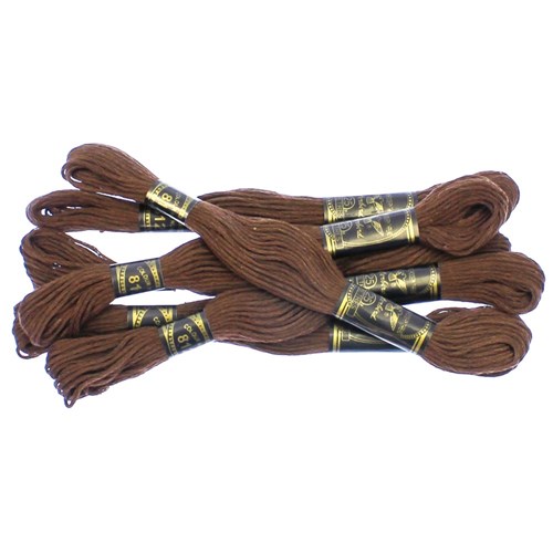 Embroidery Thread - Brown - Pack of 6