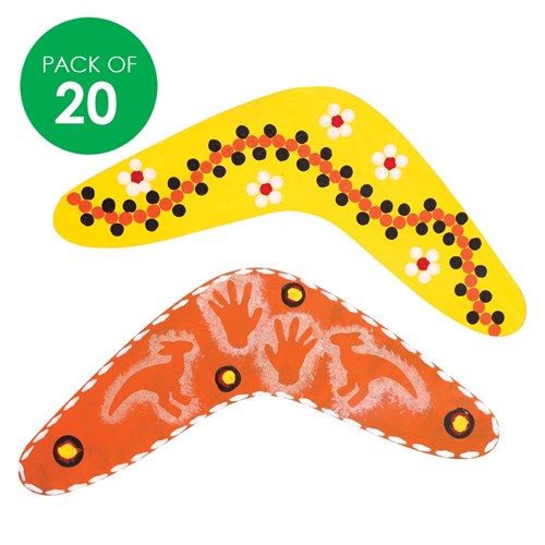 Wooden Boomerang Shapes - Small - Pack of 20