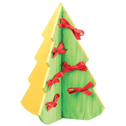 Large 3D Wooden Christmas Trees - Pack of 20