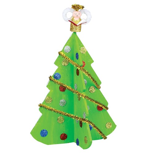 Large 3D Wooden Christmas Trees - Pack of 20