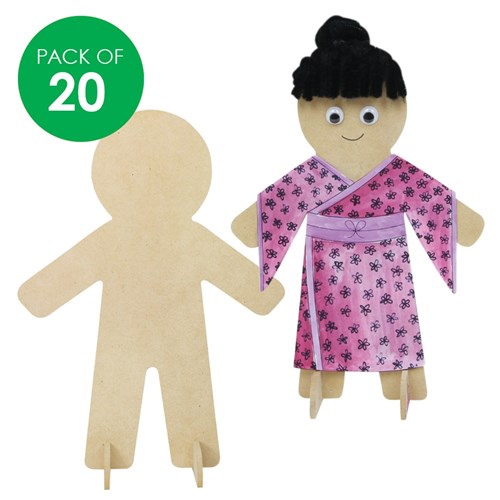 3D Wooden People - Pack of 20