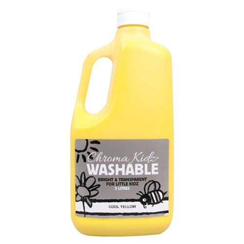 Chroma Kidz Washable Paint - Cool Yellow - 2L