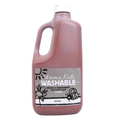Chroma Kidz Washable Paint - Brown - 2L