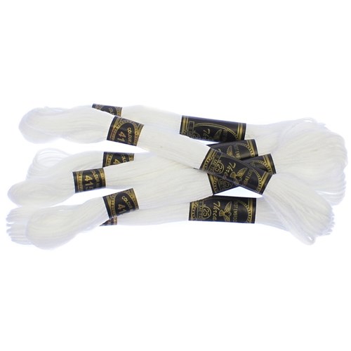Embroidery Thread - White - Pack of 6
