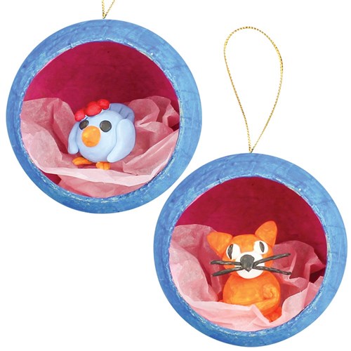 Papier Mache Bauble Diorama