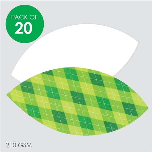 Cardboard Leaves - White - Pack of 20