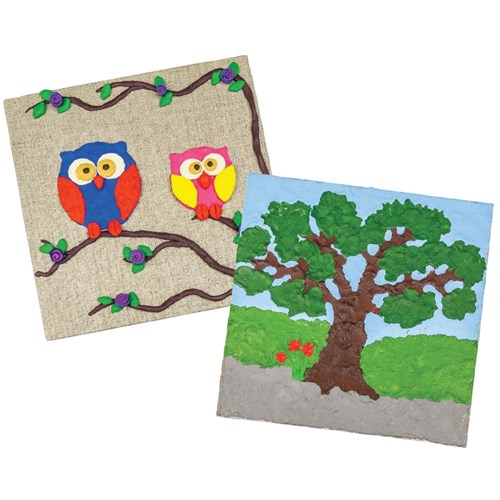 Canvas Panel Art Board - Natural Linen - Square - 20 x 20cm