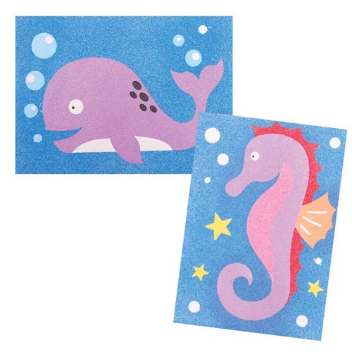 Sea Animals Sticky Art Sheets - Pack of 20
