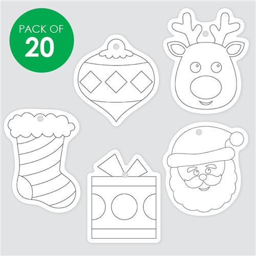Christmas Sticky Art Shapes - Pack of 20