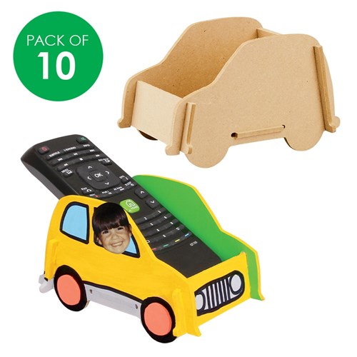 3D Wooden Car Remote Control Holders - Pack of 10