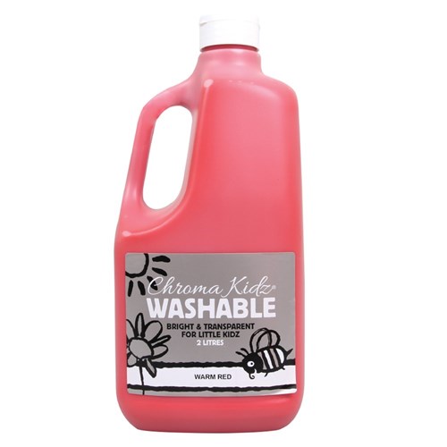 Chroma Kidz Washable Paint - Warm Red - 2L