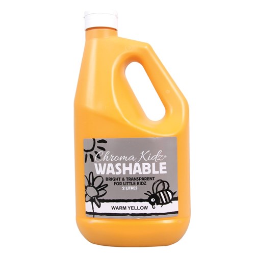Chroma Kidz Washable Paint - Warm Yellow - 2L