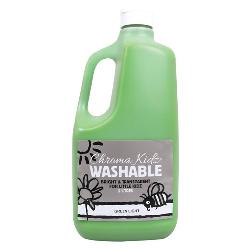 Chroma Kidz Washable Paint - Green Light - 2L
