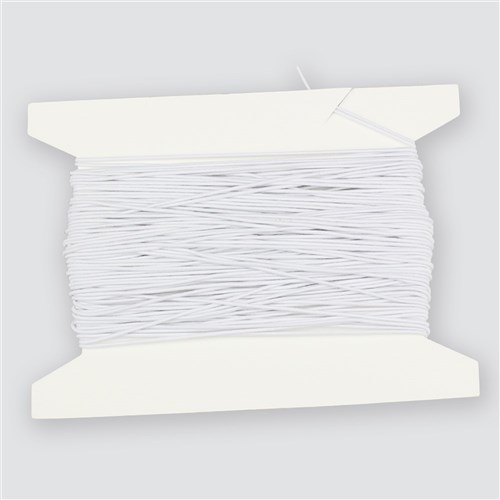 White Elastic - 30 Metres