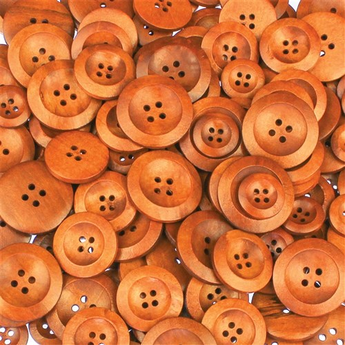 Wooden Buttons - Pack of 50