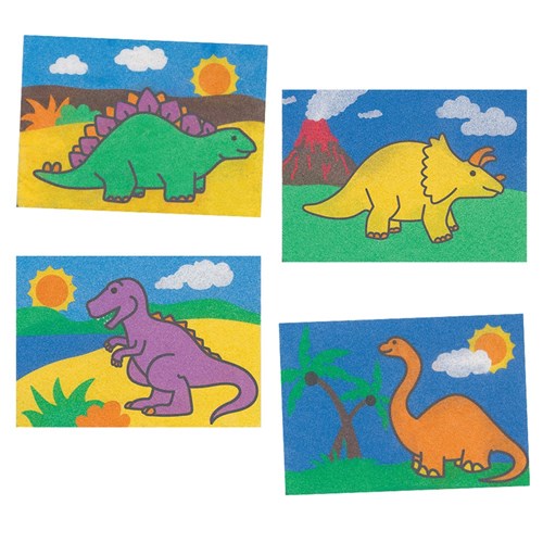 Dinosaurs Sticky Art Sheets - Pack of 20