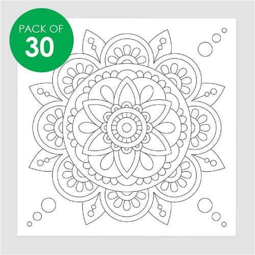 Rangoli Sticky Art Sheets - Square - Pack of 30