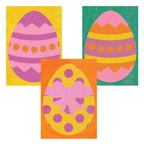 Easter Egg Sticky Art Sheets - Pack of 20