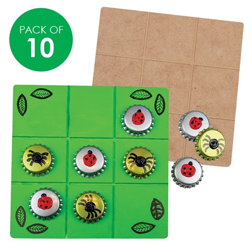 Wooden Tic Tac Toe Boards - Pack of 10