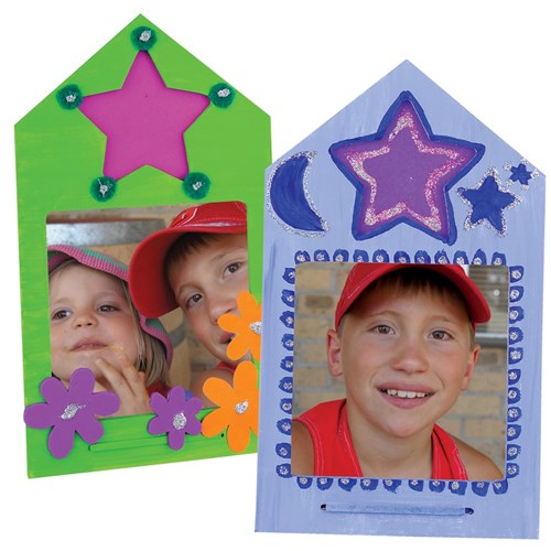 3D Wooden Star Cutout Frames - Pack of 10