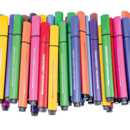 CleverPatch Triangular Maxi Coloured Markers - Pack of 100