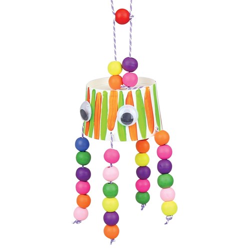 Bright Round Wooden Beads - 250g Tub