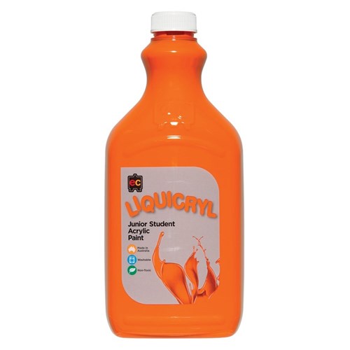 EC Liquicryl Junior Student Acrylic Paint - Orange - 2L