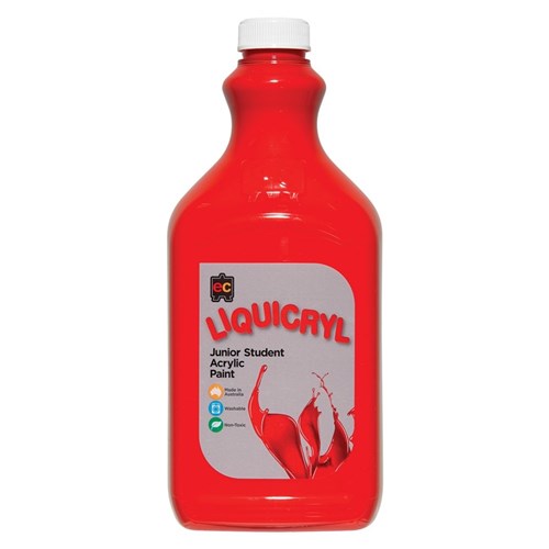 EC Liquicryl Junior Student Acrylic Paint - Brilliant Red - 2L