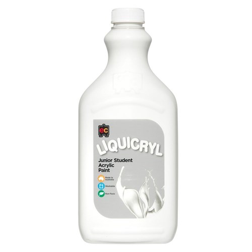 EC Liquicryl Junior Student Acrylic Paint - White - 2L