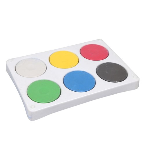 CleverPatch Tempera Paint Palette Set - Bright Colours - 6 Well