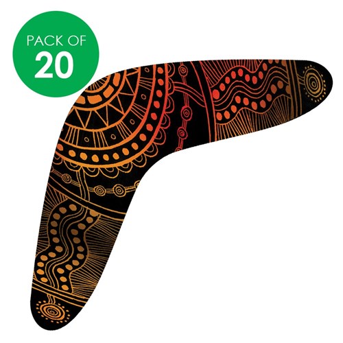 Scratch Board Boomerang Shapes - Pack of 20