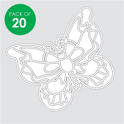 Giant Butterfly Sticky Art Shapes - Pack of 20