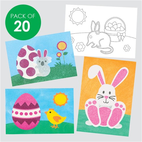 Easter Sticky Art Sheets - Pack of 20