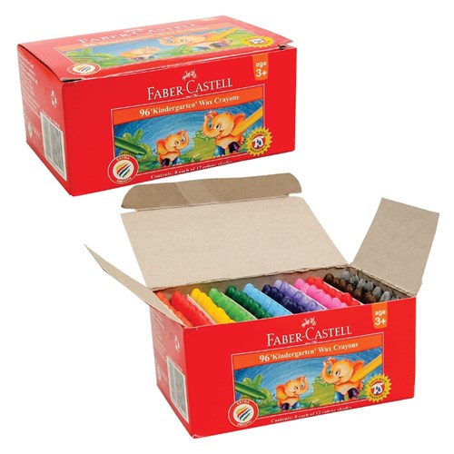 Faber-Castell Wax Crayons - Pack of 96