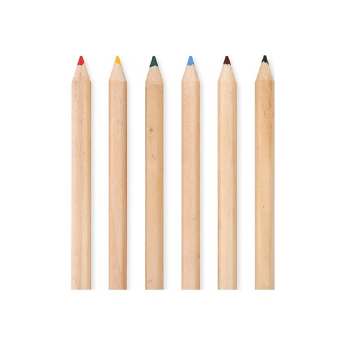 CleverPatch Coloured Mini Pencils - Pack of 6