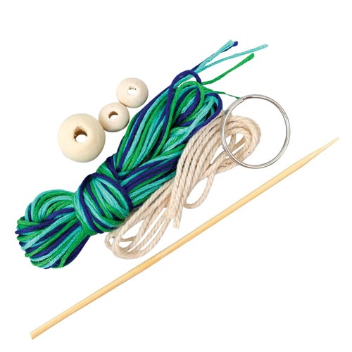 Macrame Leaf Keyring CleverKit