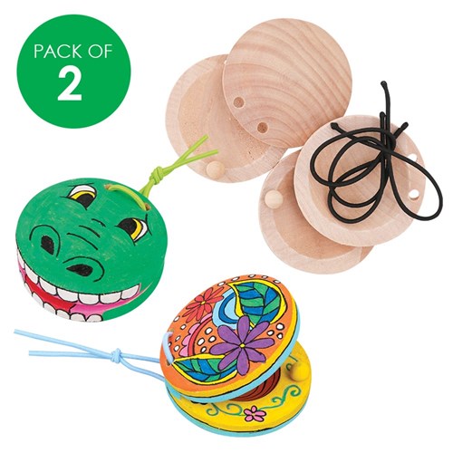 Wooden Castanets - Set of 2