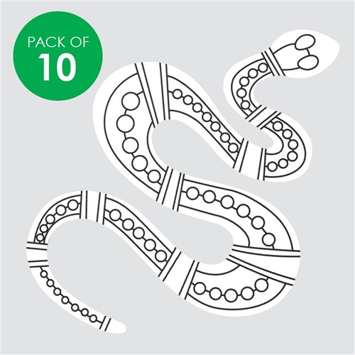 Indigenous Designed Snake Sticky Art Shapes - Pack of 10